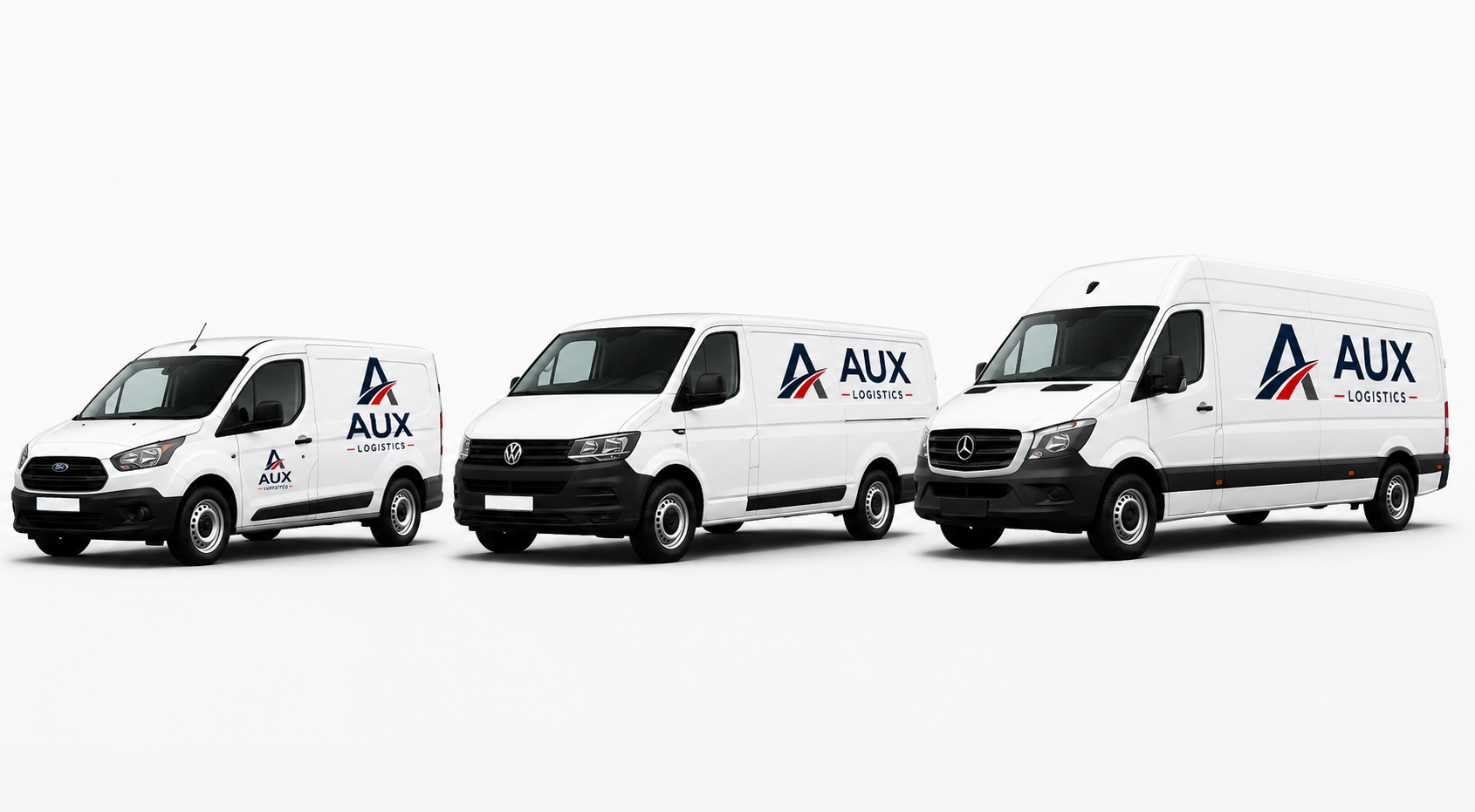 AUX Logistics Fleet — Small Van, Medium Panel Van and Large Panel Van